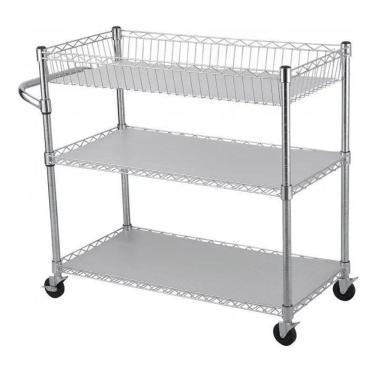 Imagem de Carrinho Multiuso 3 Prateleiras 90x45x90 Maxime