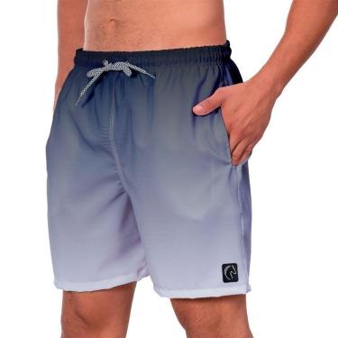 Imagem de Short Praia Premium Masculino Academia Fitness Caminhada Degradê Branco-Masculino