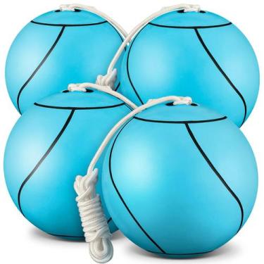 Imagem de Conjunto Shappy Tetherball de 4 bolas de borracha azul celeste de 21 c