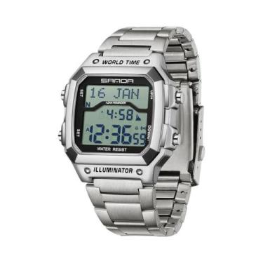 Imagem de Relógio Digital LED À Prova D'Água Masculino SANDA 2172 2173 Multifunc
