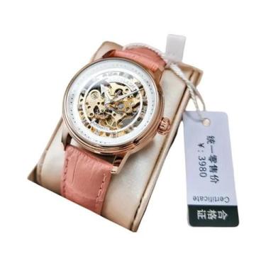 Imagem de Relógio Mecânico Feminino À Prova d'Água Com Diamantes Incrustados E L