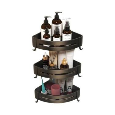 Imagem de Organizador De Prateleira De Banheiro Montado Na Parede Sem Furos, Sup