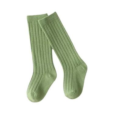 Imagem de Meias De Algodão Listradas Até O Joelho Para Bebês Meninos E Meninas, 