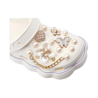Imagem de Conjunto De Acessórios 3D Para Sapatos DIY Para Meninas: Flores, Borbo