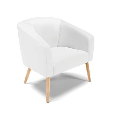 Imagem de Cadeira Sala De Jantar Pé Palito Natural Stella Sintético D03 - D'rossi Cor Branco