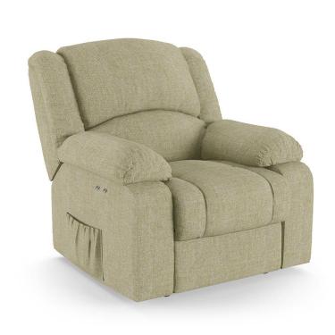 Imagem de Poltrona Do Papai Reclinável Melim Power Touch Massagem Linho Bege Fh1 - D'rossi