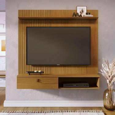 Imagem de Painel Tv 55 Pol 141cm Bancada Suspensa Para Sala Seluna M20 - D'rossi Cor Cumaru