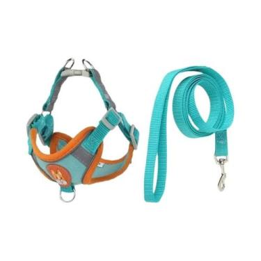 Imagem de Colete Peitoral Refletivo De Camurça Para Cães E Gatos Pequenos Com Gu