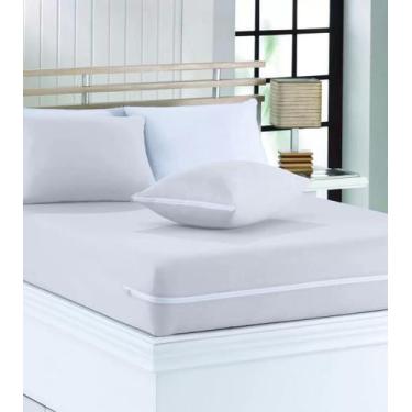 Imagem de Capa de Colchão Solteiro Em Malha Com Zíper 100% Algodão - Varias Core