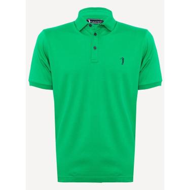 Imagem de Camisa Polo Aleatory Lisa Algodão Pima Verde Tropical-Masculino