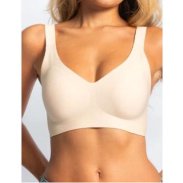 Imagem de Sutiã Sem Costura Alta Sustentação a Laser Canelado - Hetterea, Nude, 