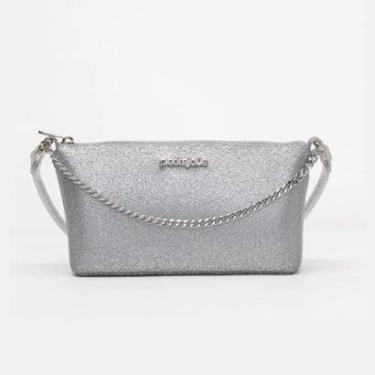 Imagem de Bolsa Feminina Sasha Full Glitter Prata Petite Jolie PJ11339A-Feminino