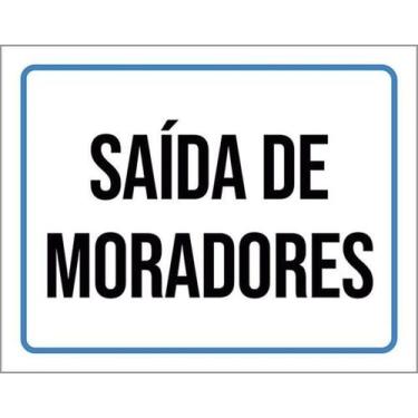 Imagem de Kit 3 Placas Sinalização - Saída De Moradores ul Setor - Sinalizo