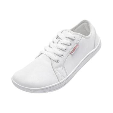 Imagem de Tênis Minimalistas Unissex Para Caminhada, Leves, De Couro, Com Bico L