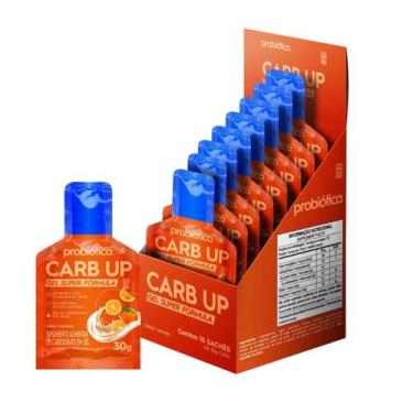 Imagem de Carb Up Gel Super Fórmula 10 Sachês x 30g cada 300g Probiótica, Laranj