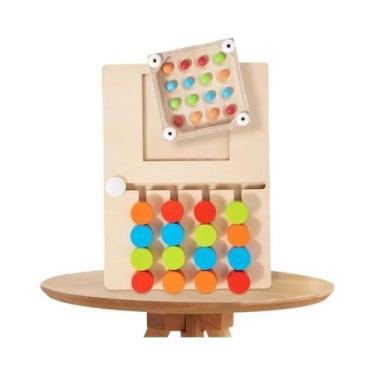Imagem de Brinquedo De Madeira Montessori Com Contas Coloridas Para Crianças, Jo
