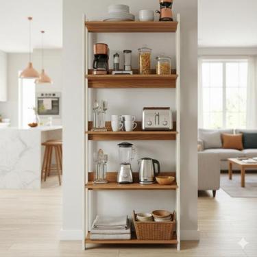 Imagem de Estante Organizador Livreiro Estilo Industrial Madeira em MDP Pratelei