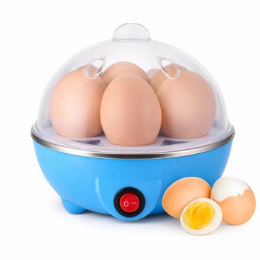Imagem de Cozedor De Ovos Elétrico 110V 350w Para 7 Ovos Com Desligamento Automático – Compacto E Fácil De Usar | Azul