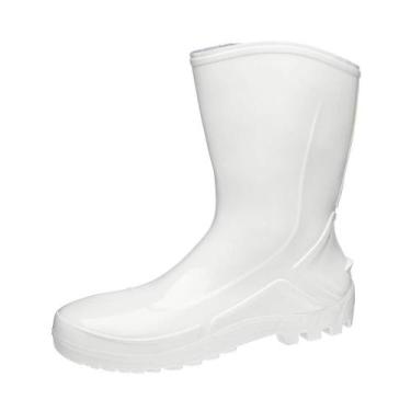 Imagem de Bota PVC Vulcaflex Branca Cano Médio 27cm sem Meia 41