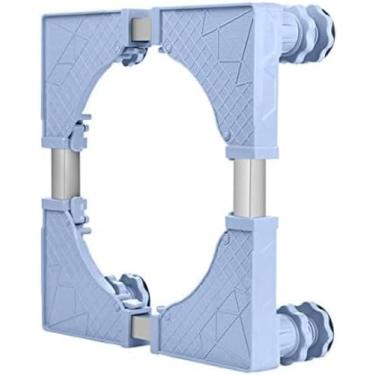 Imagem de Base Ajustável Para Máquina De Lavar, Base Móvel Universal Resistente Com 4 Pés Fortes, 35-55 Cm Ajustável, Base De Suporte Multifuncional Para Secadoras De Roupa, Geladeira, Azul,7cm,Sensational4