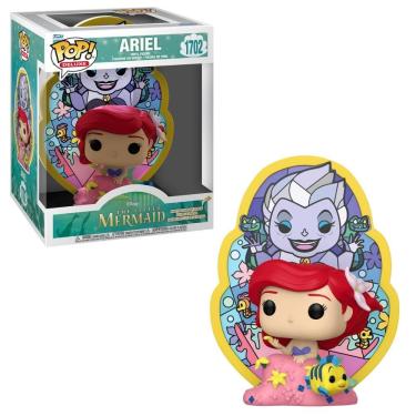 Imagem de Boneco Funko Pop! Deluxe Disney Princesas - Ariel com Vitral