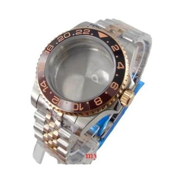 Imagem de Caixa De Relógio À Prova d'Água Em Prata E Ouro Rosa 20bar Com Fundo D