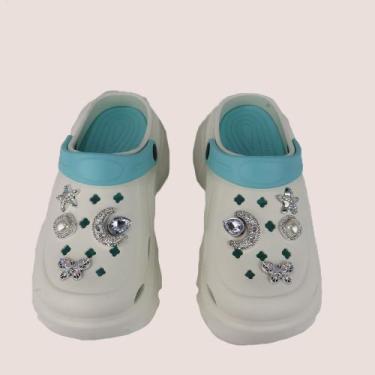 Imagem de Babuche Sandalia Plataforma Unissex Massageador - BRISA PES, Branco, A