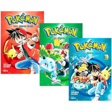 Imagem de Coleção Manga Pokémon Red Green Blue Em 3 Volumes História Original Po