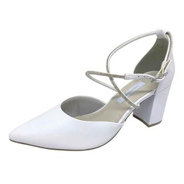 Imagem de Sapato Scarpin Feminino Elegante Tira Strass Chic Via Marte