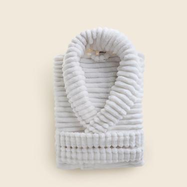 Imagem de Roupão Premium Canelado Microfibra Macadâmia - A\CASA Roupão Premium Canelado Microfibra Macadâmia M - A\CASA