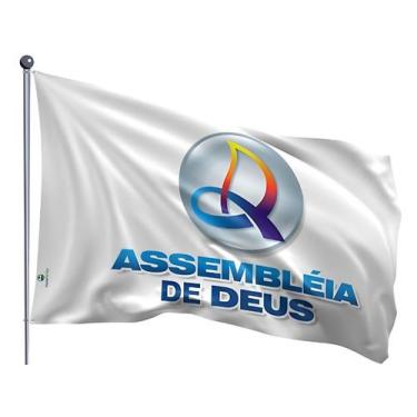 Imagem de Bandeira Evangélica Assembléia De Deus Dupla Face Estampada Tamanho 70