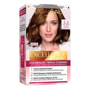 Imagem de Coloração Imédia Excellence L’Oréal Paris – Tons Castanhos 5.3 Castanho Claro Dourado-Unissex