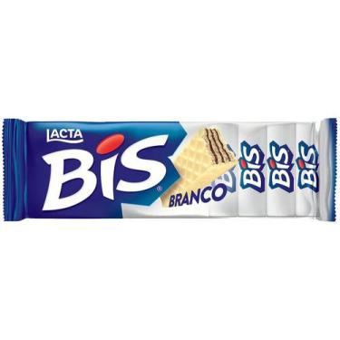 Imagem de Biscoito Wafer Chocolate Bis Branco Lacta 100,8g, 1, Laka