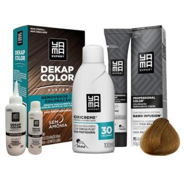 Imagem de Kit Renovação de Cor Dekapcolor 120ml com Coloração 8.0 OX 30V 100ml -