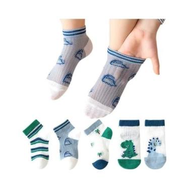 Imagem de Meias De Algodão Para Meninos E Meninas, 5 Pares, Meias Casuais Respir