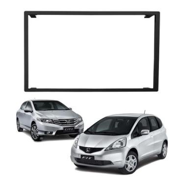 Imagem de Moldura Central Painel Honda New City Fit 2 Din Multimídia - Ludovico