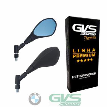 Imagem de Retrovisor GVS BMW GS650/F800 Giro 360 Rosca Padrão Yamaha Lente Conve