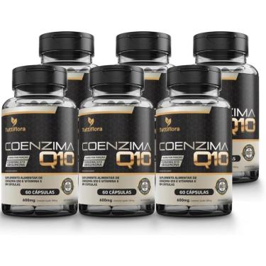 Imagem de 6x Coenzima Q10 100mg Por Porção (Ubiquinona) Com Vitamina E 60 Cápsulas TuttiFlora-Uni...