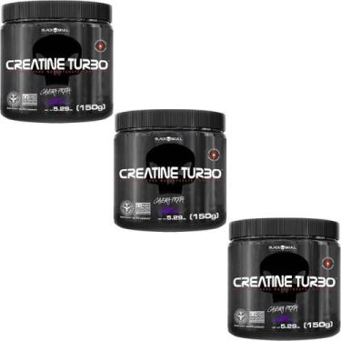 Imagem de Kit 3X Creatine Turbo Monohidratada - 150g Uva - Black Skull