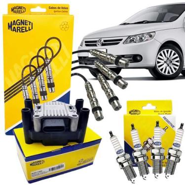 Imagem de Kit Cabo + Bobina + Velas Voyage 1.0 1.6 8V Flex Original - MAGNETI MA
