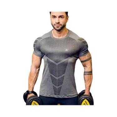 Imagem de Camiseta Masculina De Compressão De Secagem Rápida Para Academia, Fitn