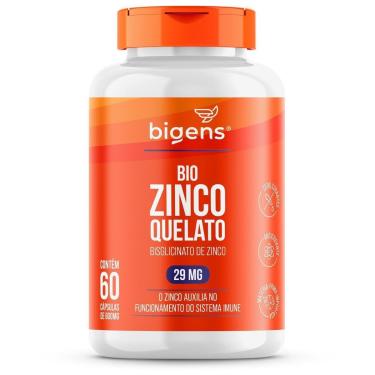 Imagem de Bio Zinco Quelato Bisglicinato De Zinco 29mg 60cps - Bigens-Unissex