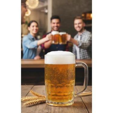 Imagem de 12 Canecas Vidro 300ml P/ Chopp Cerveja Bar Refrescante - Congratulati