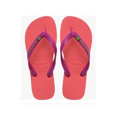 Imagem de Chinelo Havaianas Brasil Logo Fc Coral, BRASIL LOGO, Coral, Rosa, 35/3