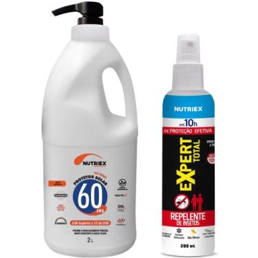Imagem de Protetor Solar 60 FPS 2 Litros com Repelente 200ml NUTRIEX - 000705