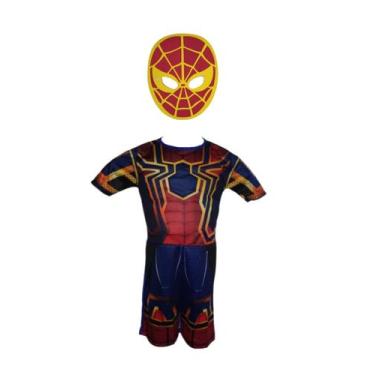 Imagem de Fantasia Roupa Infantil Homem Aranha De Volta Pra Casa Curto Com Enchi