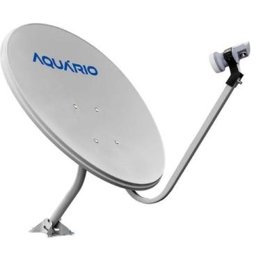 Imagem de Antena Parabólica Digital de 60cm Completa com LNBF Monoponto - Aquári