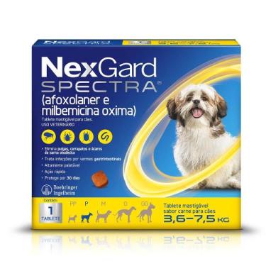 Imagem de Antipulgas Nexgard Spectra Para Cães De 3,6 A 7,5Kg - 1Comp - Merial