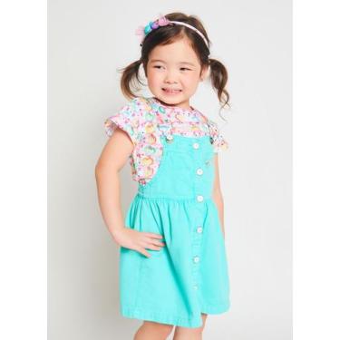 Imagem de Jardineira jeans infantil Alphabeto - Balé das cores, 6