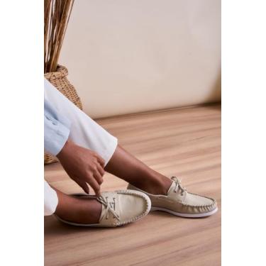 Imagem de Mocassim Dockside Couro - Nude - Daflon, 37